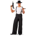 Breite Schwarze Hosen Mafioso Herren