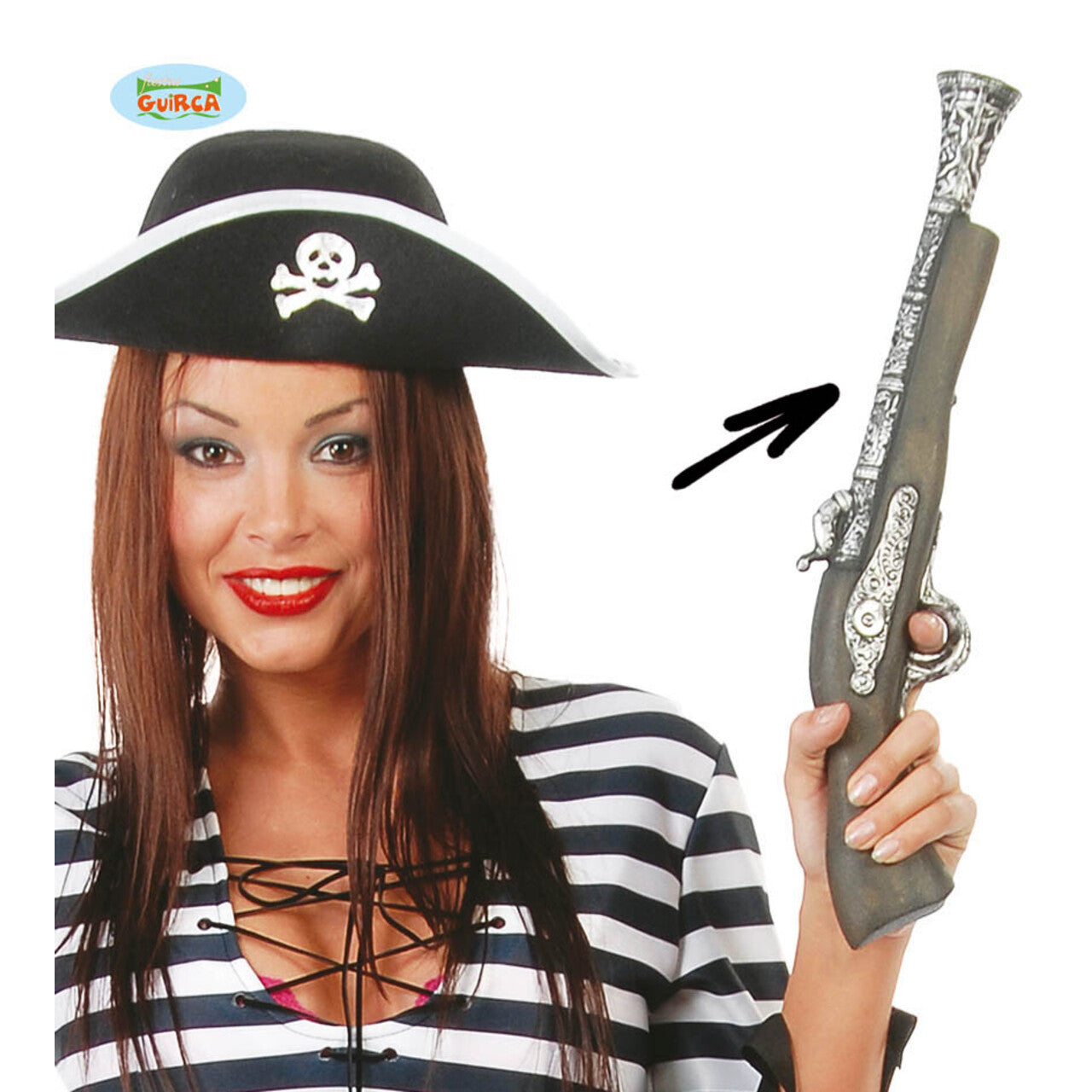 Op deze afbeelding zie je een Accessoires, van het merk Guirca. Donderbus Piraat 42 Centimeter