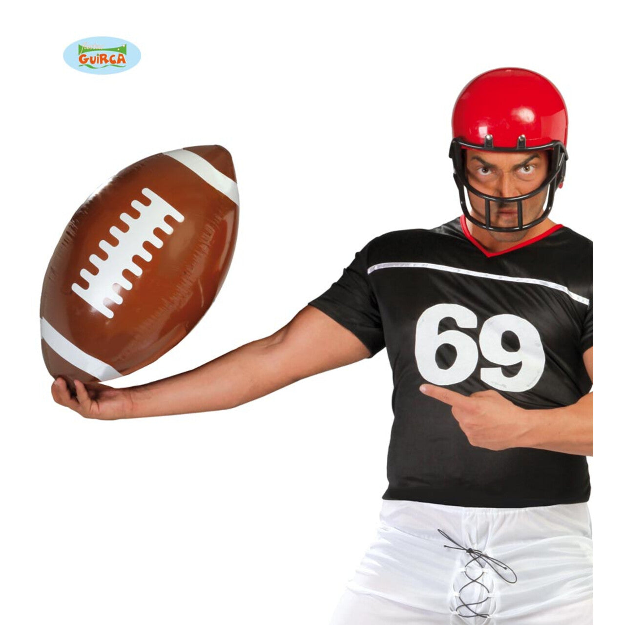 Op deze afbeelding zie je een Accessoires, van het merk Guirca. Gigantische Opblaasbare Rugby Ball 40 Centimeter