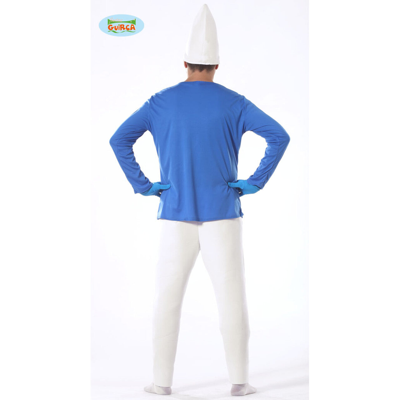 Op deze afbeelding zie je een Kostuums, van het merk Guirca. Feest Smurf Man Kostuum