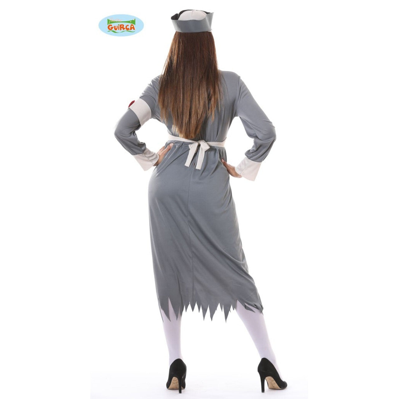 Op deze afbeelding zie je een Kostuums, van het merk Guirca. Florence Frightnightingale Vrouw Kostuum