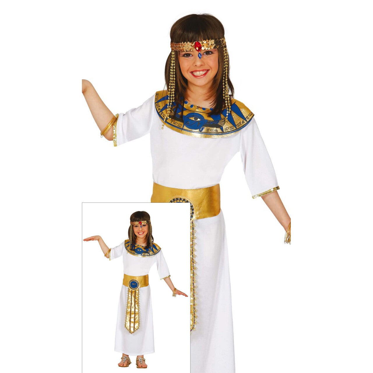 Op deze afbeelding zie je een Kostuums, van het merk Guirca. Cleopatra Van De Nijl Meisje Kostuum
