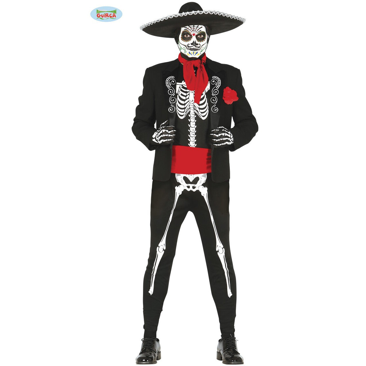 Op deze afbeelding zie je een Kostuums, van het merk Guirca. Magere Mario Mariachi Man Kostuum