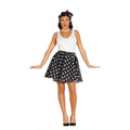 50er Jahre Pin -Up Filmstar Schwarzer Rock Damen
