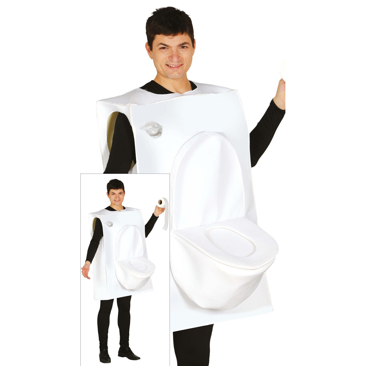 Op deze afbeelding zie je een Kostuums, van het merk Guirca. Pispaal Toilet Man Kostuum