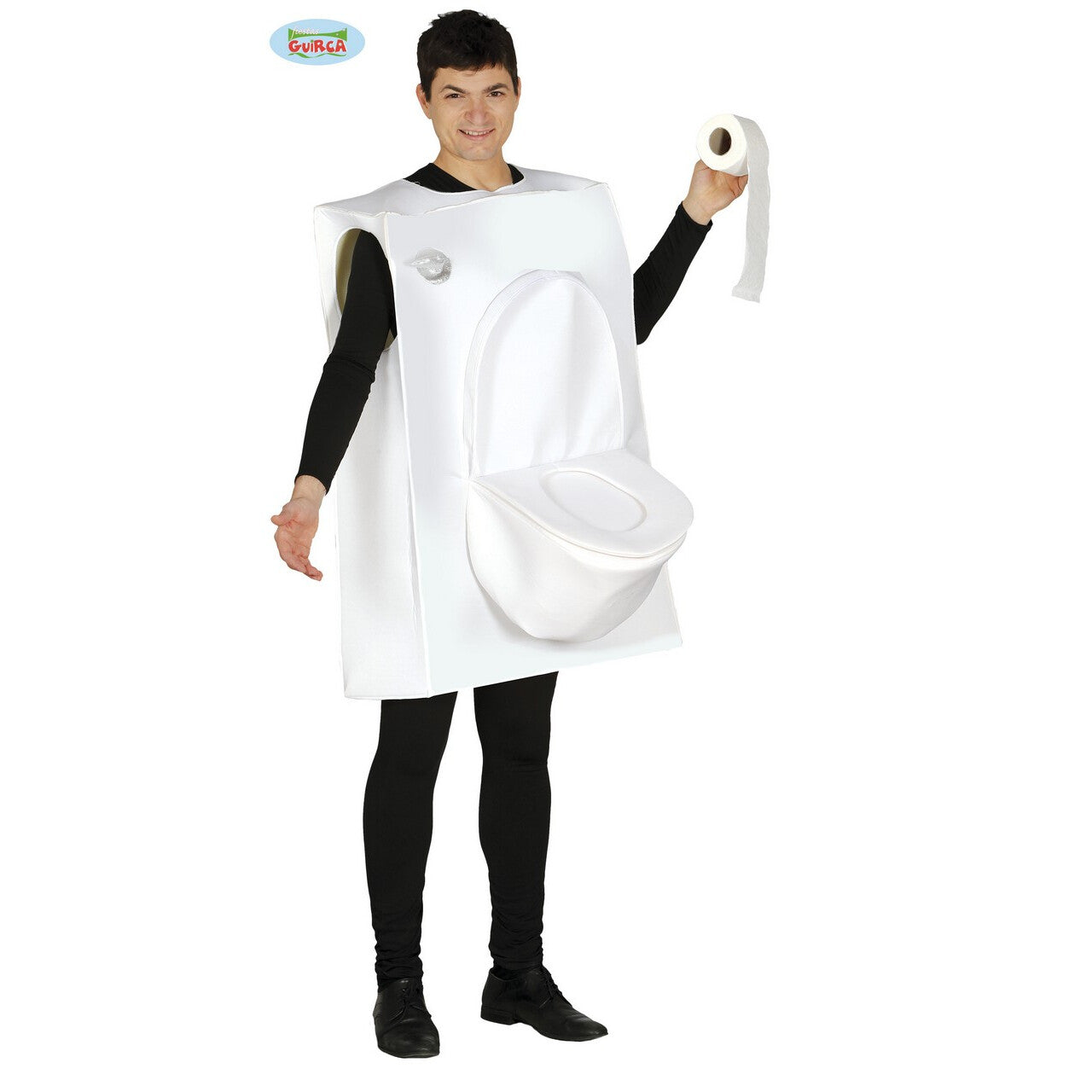 Op deze afbeelding zie je een Kostuums, van het merk Guirca. Pispaal Toilet Man Kostuum