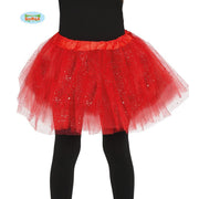 Op deze afbeelding zie je een Accessoires, van het merk Guirca. Rode Tutu Met Glitter Regen Kind