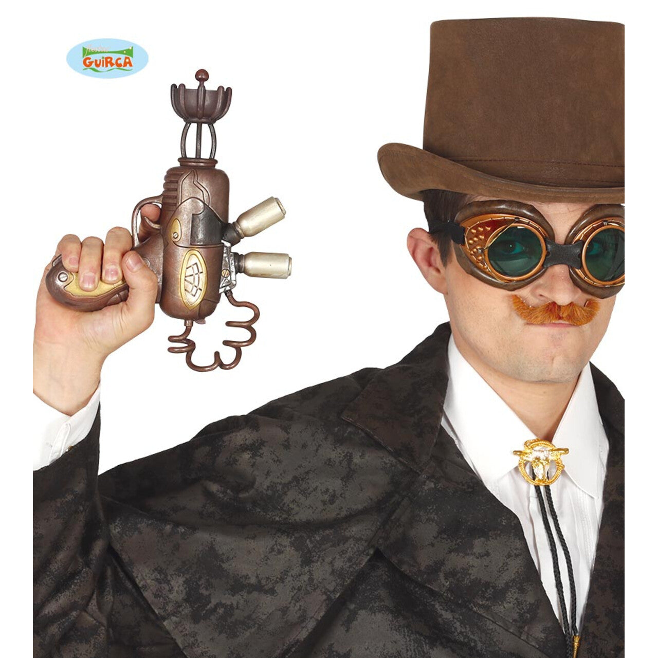 Op deze afbeelding zie je een Accessoires, van het merk Guirca. Futuristische Revolver Steampunk 26 Centimeter