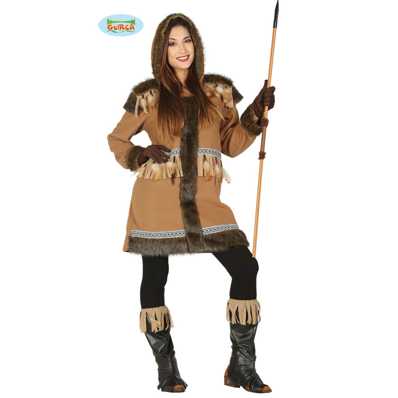 Op deze afbeelding zie je een Kostuums, van het merk Guirca. Eskimo Sedna Vrouw Kostuum