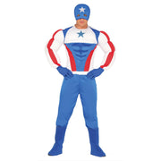 Op deze afbeelding zie je een Kostuums, van het merk Guirca. Zeer Brede Superster Held Man Kostuum