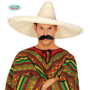 Op deze afbeelding zie je een Accessoires, van het merk Guirca. Grote Sombrero Wit Met Bolletjes Juan