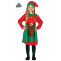 Rotgrün Elf Kostüm für Mädchen