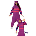 Lila Gestreifte Märchen Katze Unisex Kostüm