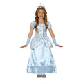 Sky -Blue Satinprinzessin Kostüm für Mädchen