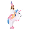 Fahren Sie Mit Haarenen Träumen Auf Einem Einhorn Kostüm für Kinder