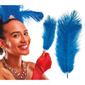 Burlesque Showgirl Federn Blau 12 Stück