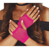 Retro Neon Pink Netz-Handschuhe