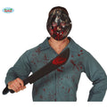Blutspritzer Halloween -Maske Und Machete 54 Zentimeter