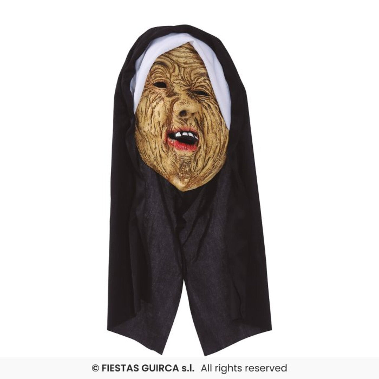 Op deze afbeelding zie je een Accessoires, van het merk Guirca. De Verdoemde Non Masker Met Kap
