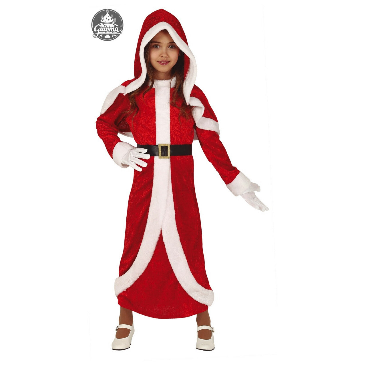 Op deze afbeelding zie je een Kostuums, van het merk Guirma. Lekker Warme Mantel Noordpool Kerstmeisje Kostuum