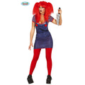 Weibliche Chucky Killer Doll Vodden Pop Damenkostüm