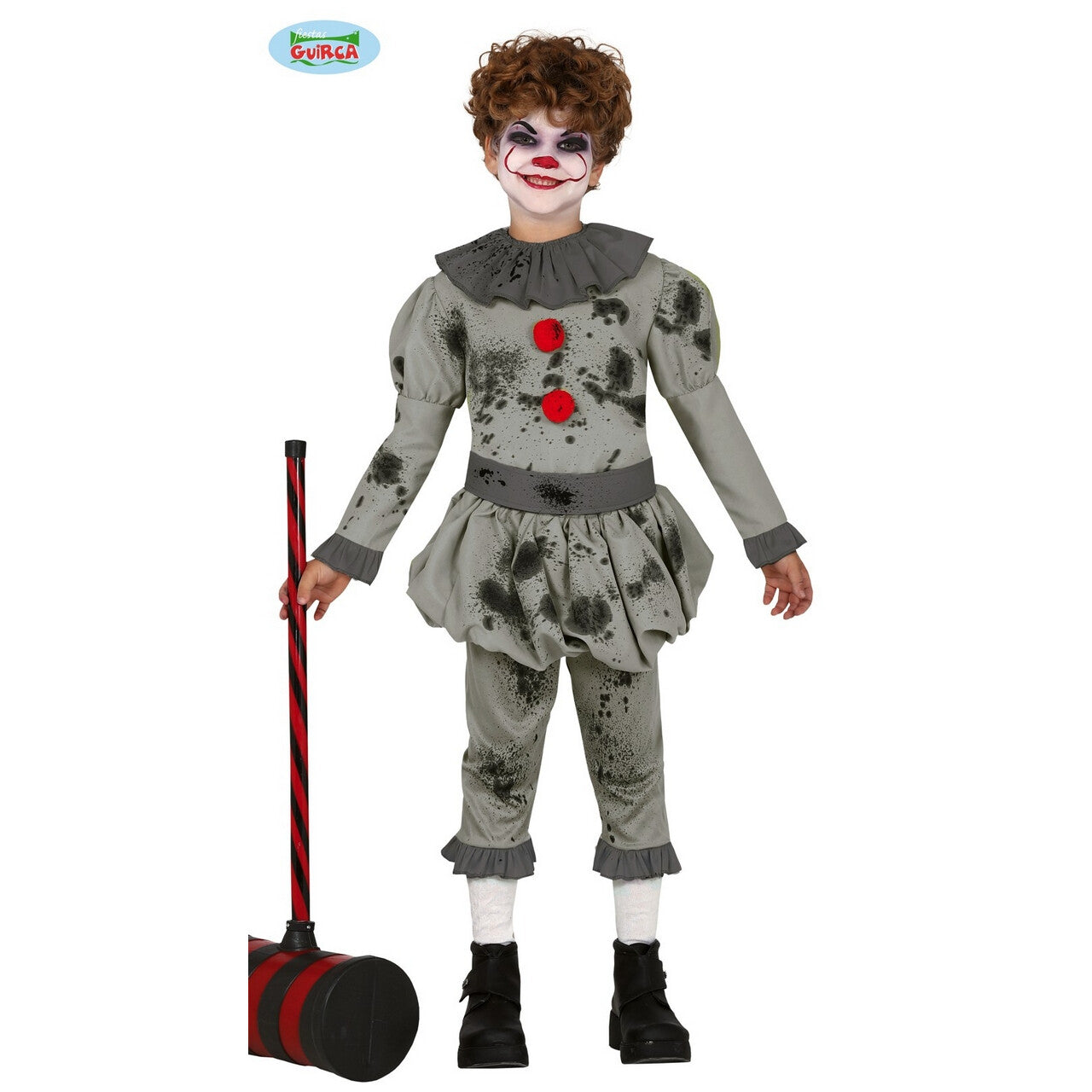 Op deze afbeelding zie je een Kostuums, van het merk Guirca. Verschrikkelijke Enge Clown Horror Circus Kind Kostuum