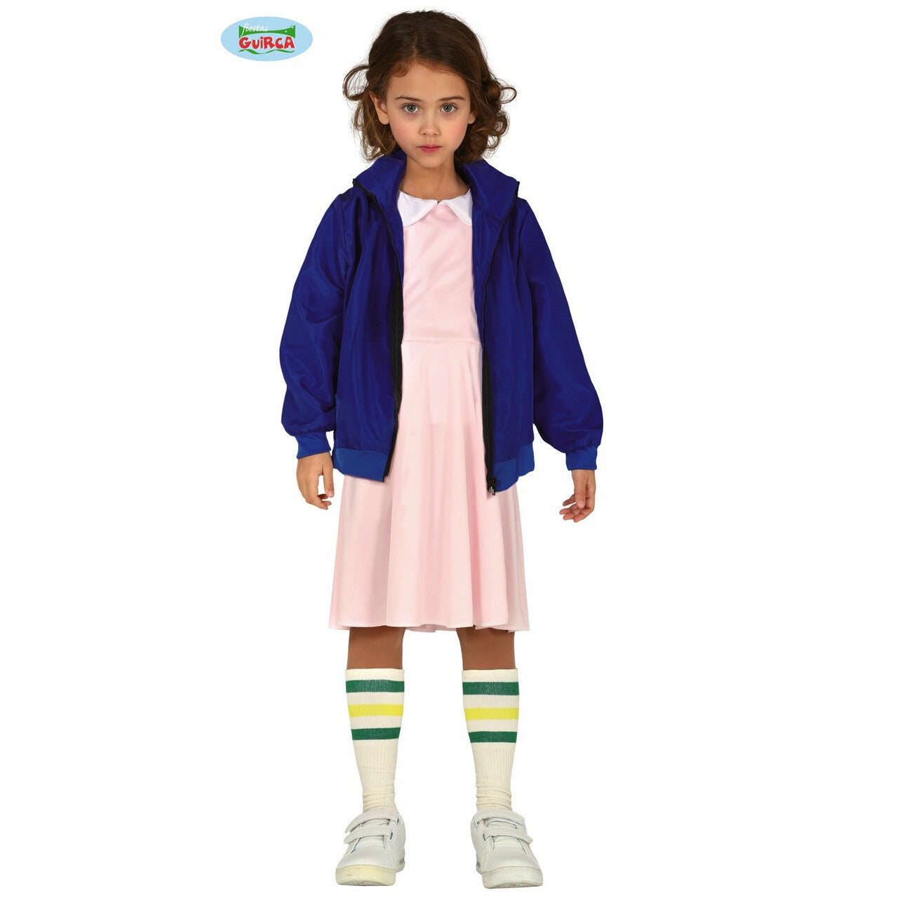 Op deze afbeelding zie je een Kostuums, van het merk Guirca. Stranger Things Jane Eleven Horror Meisje Kostuum