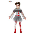Zirkus-Pierrot Mit Ernstem Blick Kostüm für Mädchen
