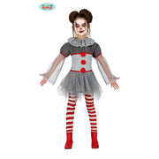 Op deze afbeelding zie je een Kostuums, van het merk Guirca. Circus Clown Serieuze Pierrot Meisje Kostuum