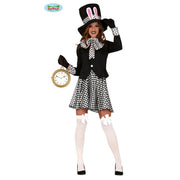 Op deze afbeelding zie je een Kostuums, van het merk Guirca. Witte Konijn Alice In Wonderland Hatter Vrouw Kostuum