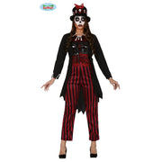 Op deze afbeelding zie je een Kostuums, van het merk Guirca. Voodoo Winti Day Of The Dead Priesteres Vrouw Kostuum
