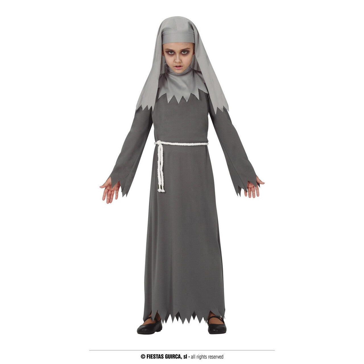 Op deze afbeelding zie je een Kostuums, van het merk Guirca. Duistere Non Zonder Rust Meisje Kostuum