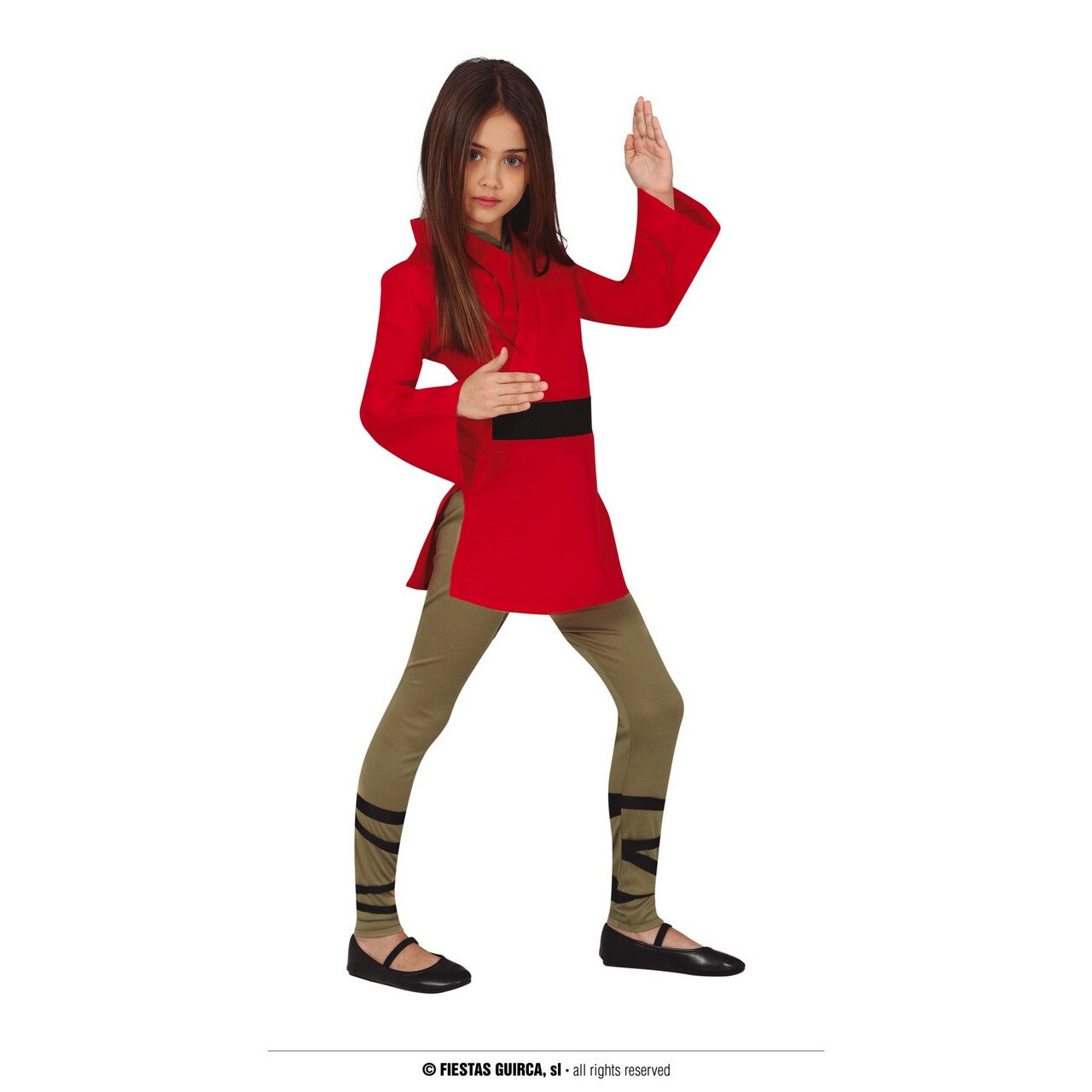 Op deze afbeelding zie je een Kostuums, van het merk Guirca. Ninja In Opleiding Meisje Kostuum