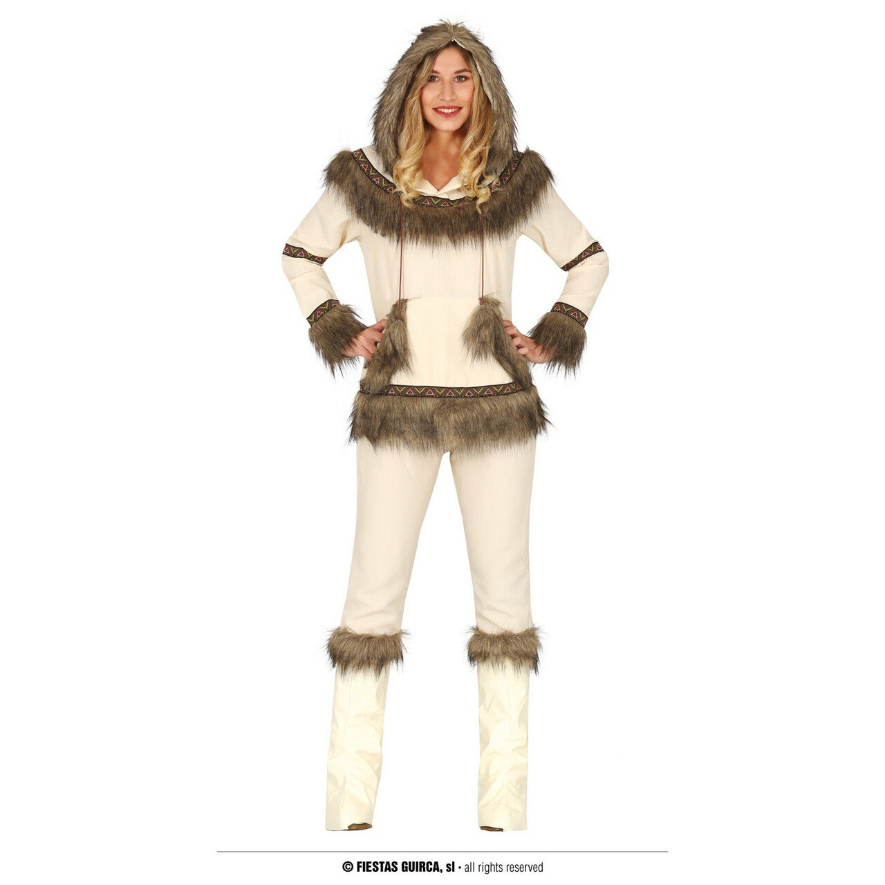 Op deze afbeelding zie je een Kostuums, van het merk Guirca. Goed Vermomd In De Sneeuw Inuit Vrouw Kostuum