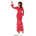 Roter Feuriger Flamenco -Tänzer Mit Punkten Damenkostüm
