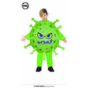 Op deze afbeelding zie je een Kostuums, van het merk Guirca. Losgeslagen Groene Virus Cel Opblaasbaar Kind Kostuum