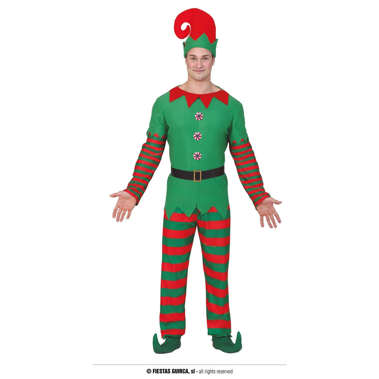 Op deze afbeelding zie je een Kostuums, van het merk Guirma. Kado Inpakker Van Het Jaar Elf Man Kostuum
