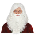 Großer Weißer Weihnachtsbart Mit Perücke