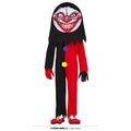 Gruseliger Roter Schwarzer Lächeln Clown Kostüm für Kinder