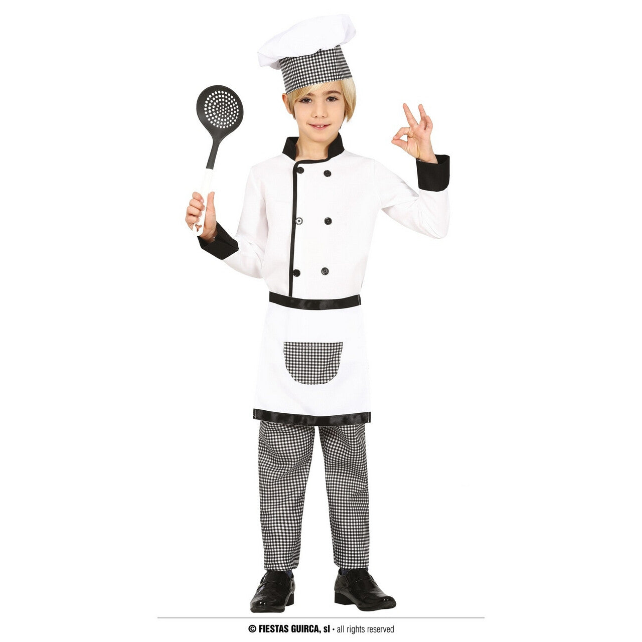 Op deze afbeelding zie je een Kostuums, van het merk Guirca. Mini Top Chef Kind Kostuum