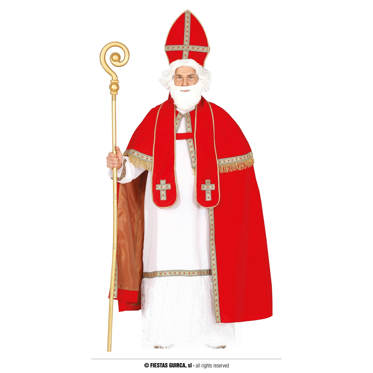 Op deze afbeelding zie je een Kostuums, van het merk Guirca. De Grote Kindervriend Sinterklaas Man Kostuum