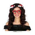 Rote Brille Mit Weihnachtsmütze