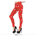 Weihnachtsrote Leggings Mit Aufdruck Damen
