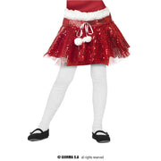 Op deze afbeelding zie je een Kostuums, van het merk Guirma. Pailletten Tutu Rood Kerst Kind Meisje