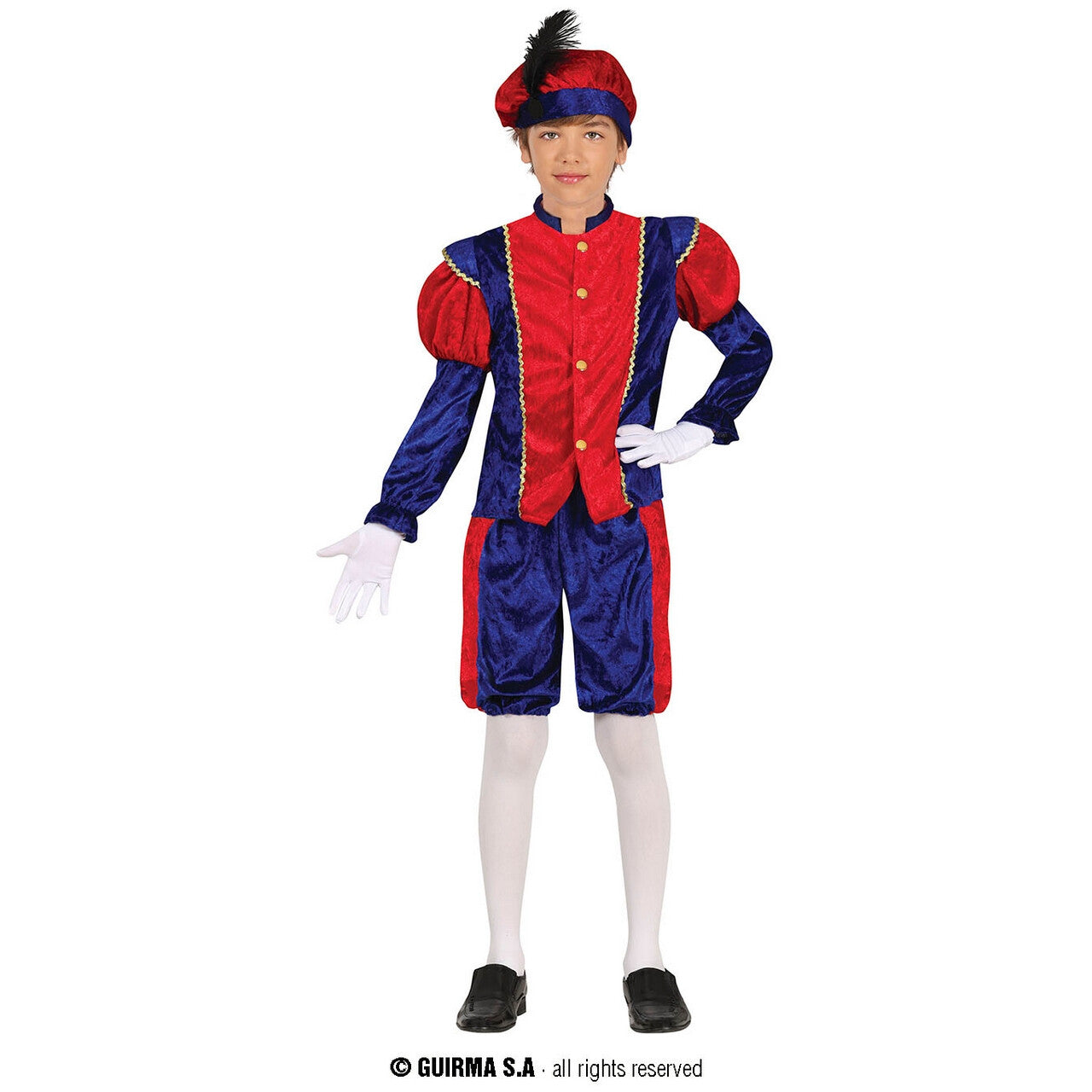Op deze afbeelding zie je een Kostuums, van het merk Guirma. Pieterbaas Piet Kind Kind Kostuum