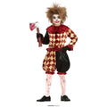 Schrecklicher Wahnsinns-Clown Kostüm für Kinder