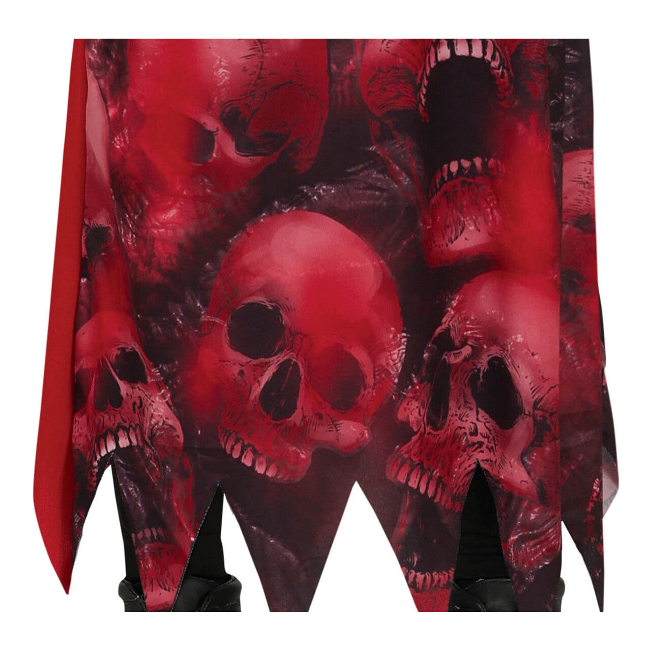 Op deze afbeelding zie je een Kostuums, van het merk Guirca. Huilende Schedels Grim Reaper Rood Kind Kostuum