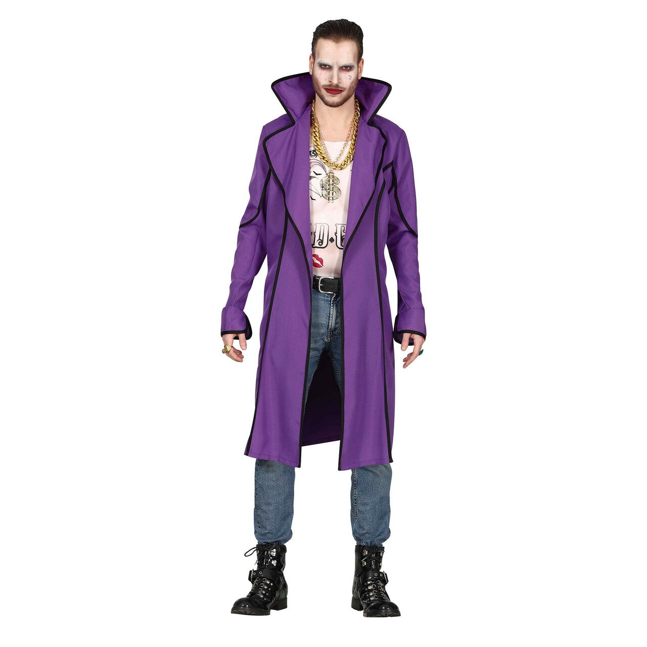 Op deze afbeelding zie je een Kostuums, van het merk Guirca. Knotsgekke Doorgedraaide Bad Guy Man Kostuum