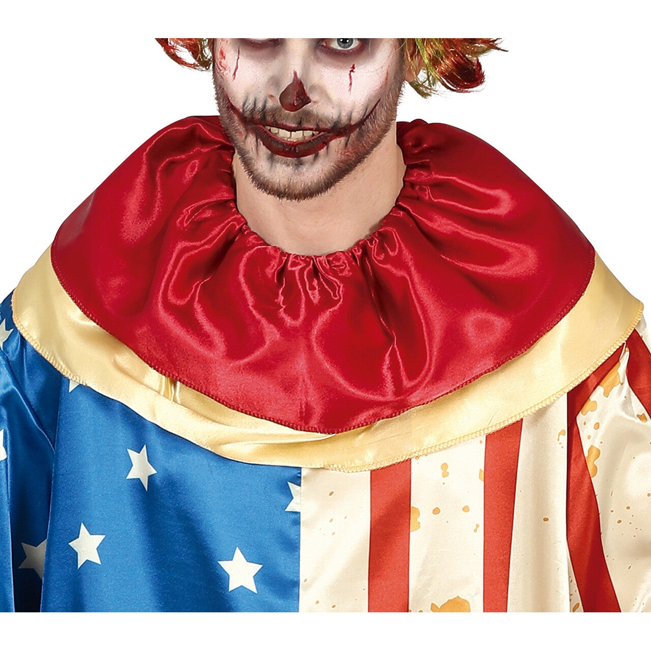 Op deze afbeelding zie je een Kostuums, van het merk Guirca. Unhappy USA Clown Kostuum