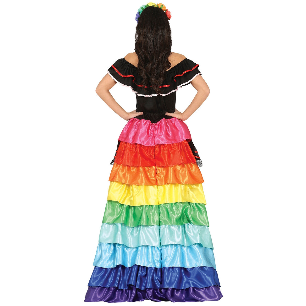 Op deze afbeelding zie je een Kostuums, van het merk Guirca. Rainbow Day Of The Dead Mariana Vrouw Kostuum